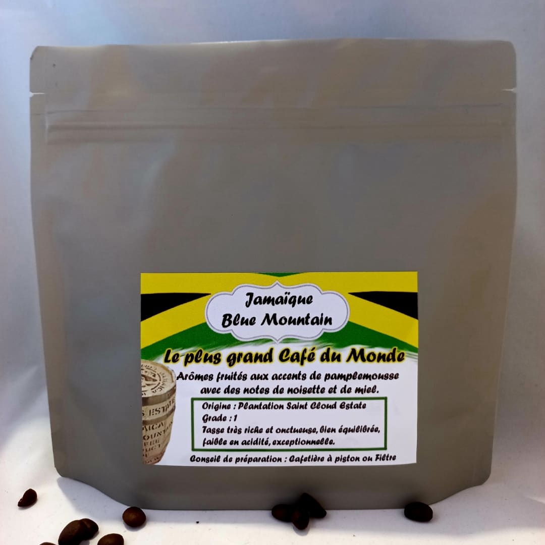 Café Jamaïque Blue Mountain en grains 250g